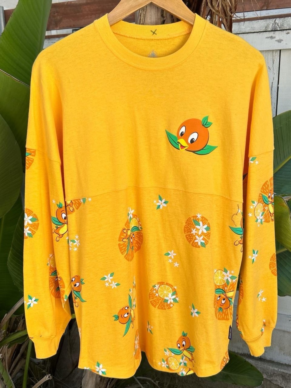 Disney Parks Orange Bird Spirit Jersey Yellow Long Sleeve XS Fits L